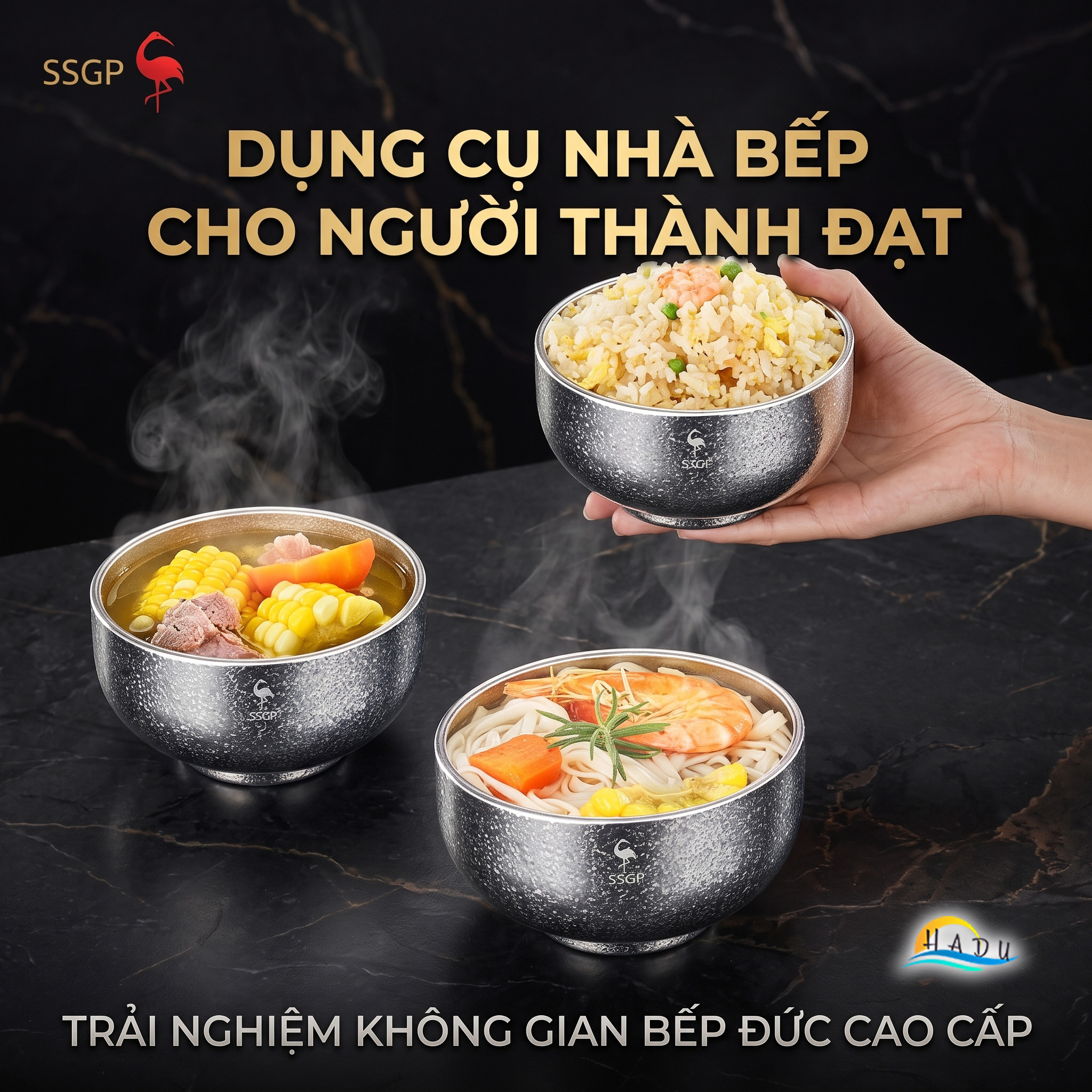 Bát Titan Cách Nhiệt 2 Lớp SSGP, Nguyên Chất, Siêu Nhẹ 100g, 11.5cm, Đạt Chất Lượng LFGB Đức