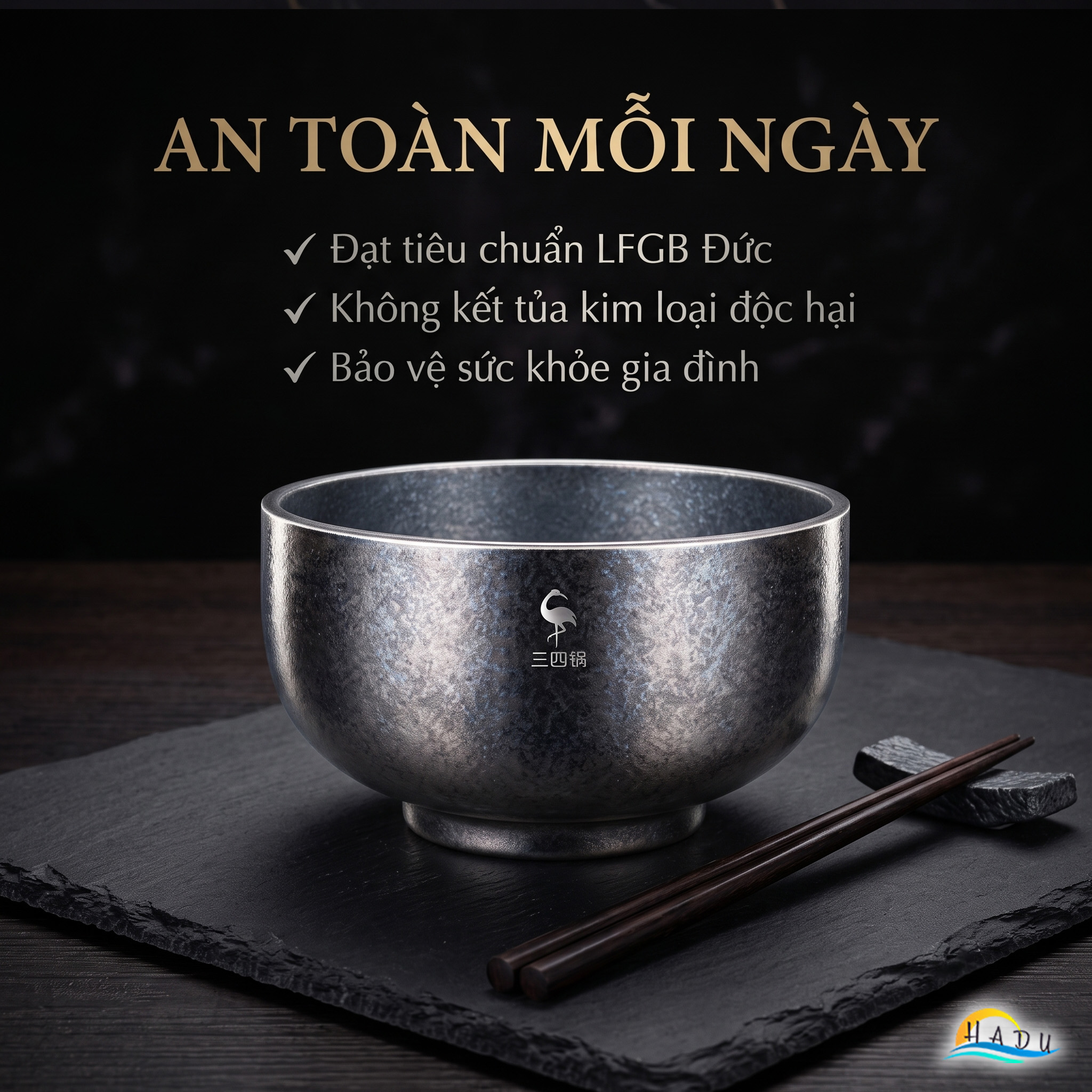 Bát Titan Cách Nhiệt 2 Lớp SSGP, Nguyên Chất, Siêu Nhẹ 100g, 11.5cm, Đạt Chất Lượng LFGB Đức