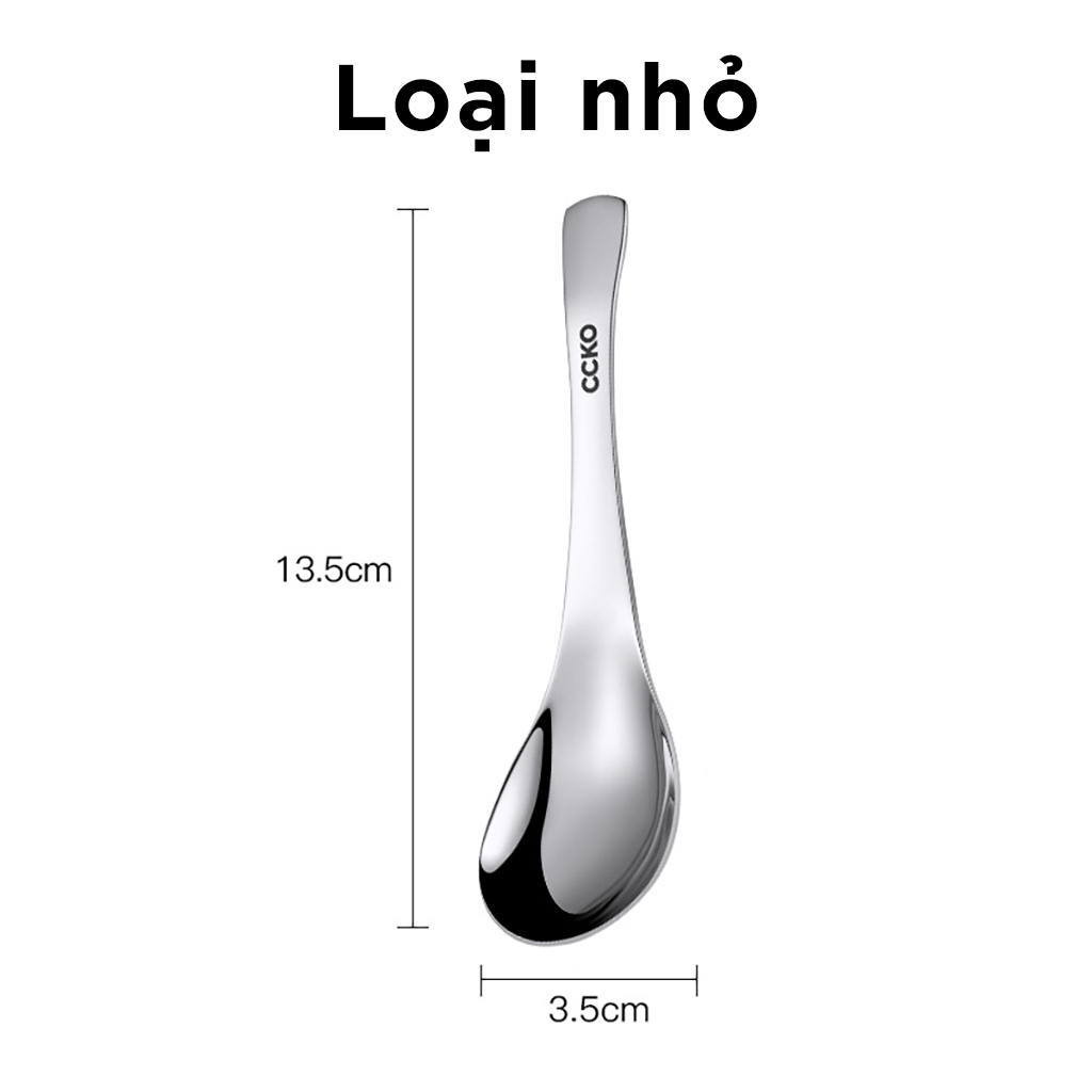 Thìa Ăn Phở Inox 304 CCKO, Đúc Nguyên Khối, Sang Trọng, Nhiều Size