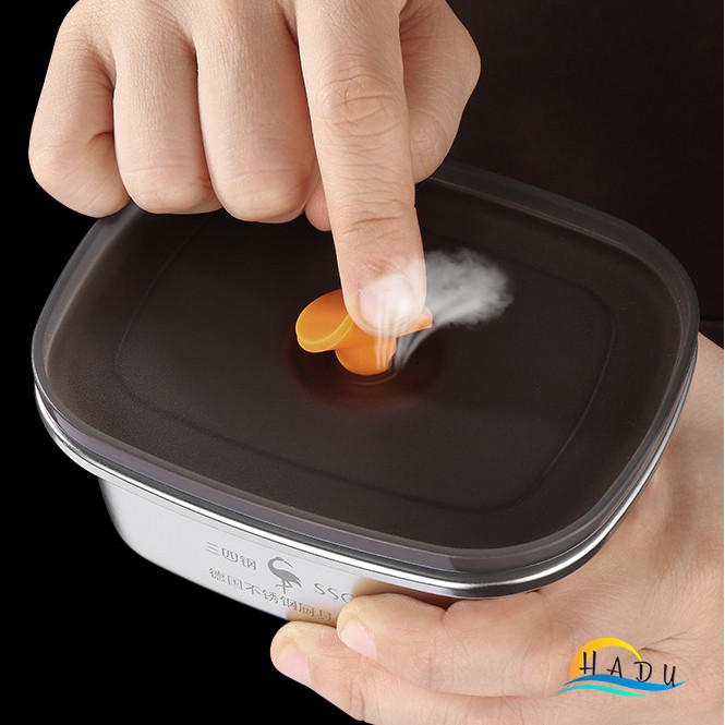 Hộp Bảo Quản Tủ Lạnh Inox 304 SSGP, Nắp Silicone Kín Khí, Chống Rò Rỉ, Đạt Chất Lượng LFGB Đức