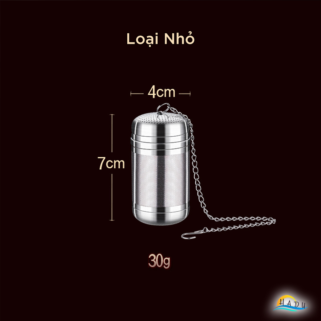 Dụng Cụ Lọc Gia Vị và Trà SSGP, Inox 316L, Nắp Xoáy, Kèm Móc Treo, Đạt Chất Lượng LFGB Đức