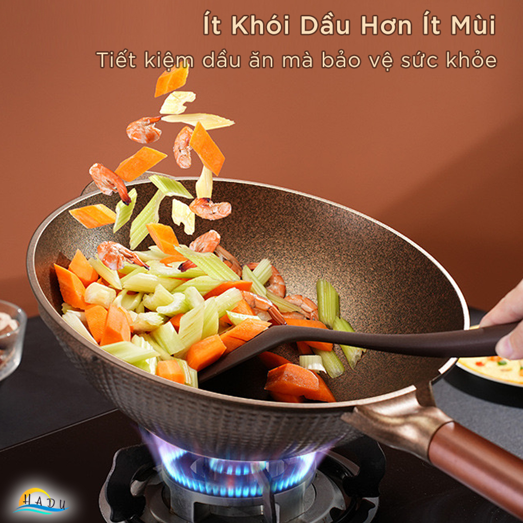 Chảo Chống Dính Sâu Lòng 32cm Bếp Từ Có Nắp Kim Cương Cao Cấp Đạt Chất Lượng LFGB Đức SSGP