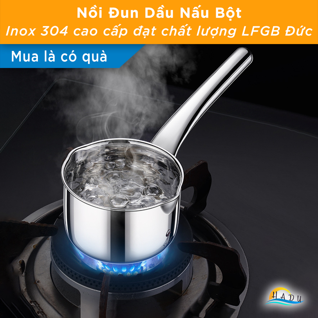 Nồi Inox 304 Cao Cấp, Vòi Rót Dầu Trơn Tru, Cấu Tạo 3 Lớp Truyền Nhiệt Đều, Dùng Được Cho Bếp Từ SSGP