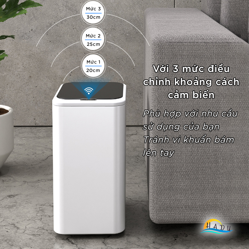 Thùng Rác Cảm Ứng Tự Động CCKO 9L, Thân Inox Chống Vân Tay, Cắm Điện, Nhiều Màu