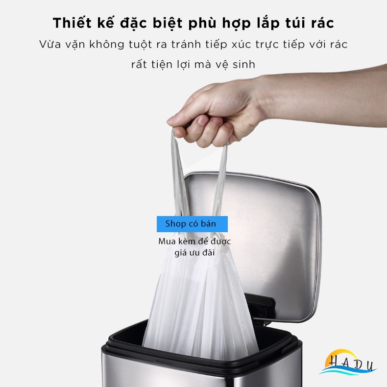 Thùng Rác Cảm Ứng Tự Động CCKO 6L, Thân Inox Chống Vân Tay, Cắm Điện, Đèn LED