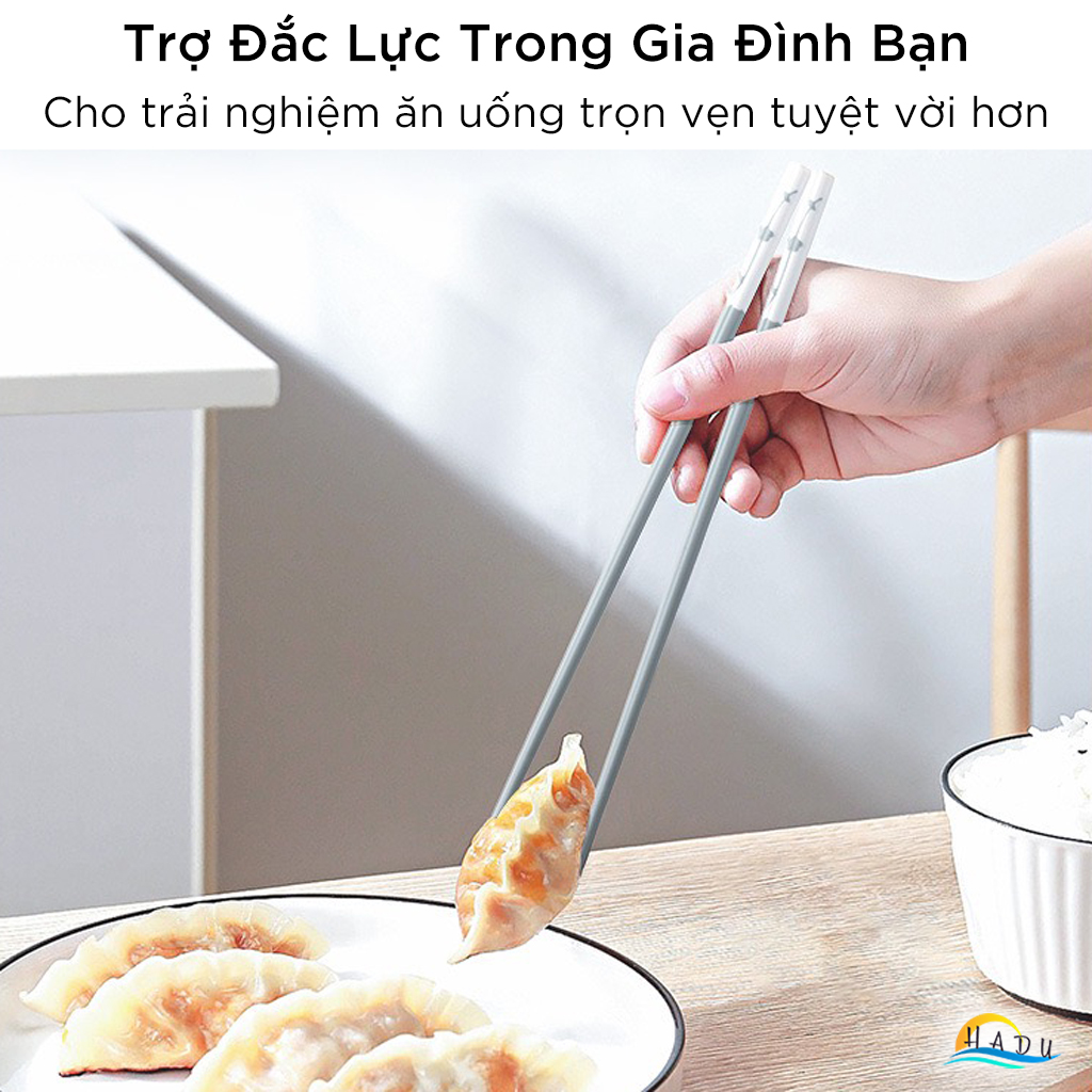 Bộ 5 Đôi Đũa Sợi Thủy Tinh HADU Chống Mốc, Kháng Khuẩn, Chống Trơn, Dài 24.3cm