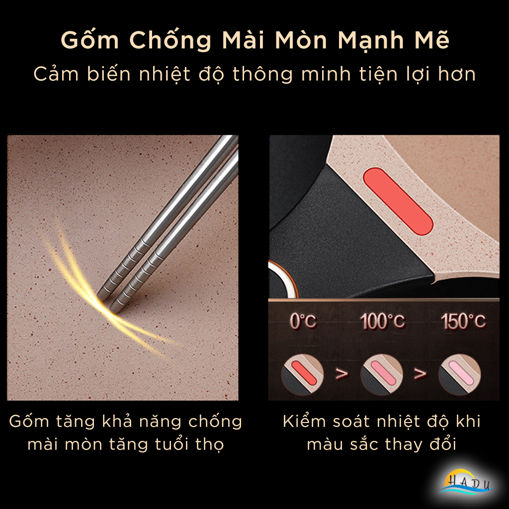Nồi Chống Dính Bếp Từ SSGP 18cm, Cảm Biến Nhiệt, Đáy 5 Lớp, Phủ Gốm Đá, Đạt Chất Lượng LFGB Đức