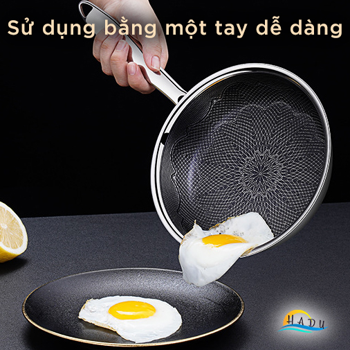Chảo Chống Dính Bếp Từ Sâu Lòng Mini Inox 304 Cao Cấp 18cm 5 Lớp Đạt Chất Lượng Đức SSGP