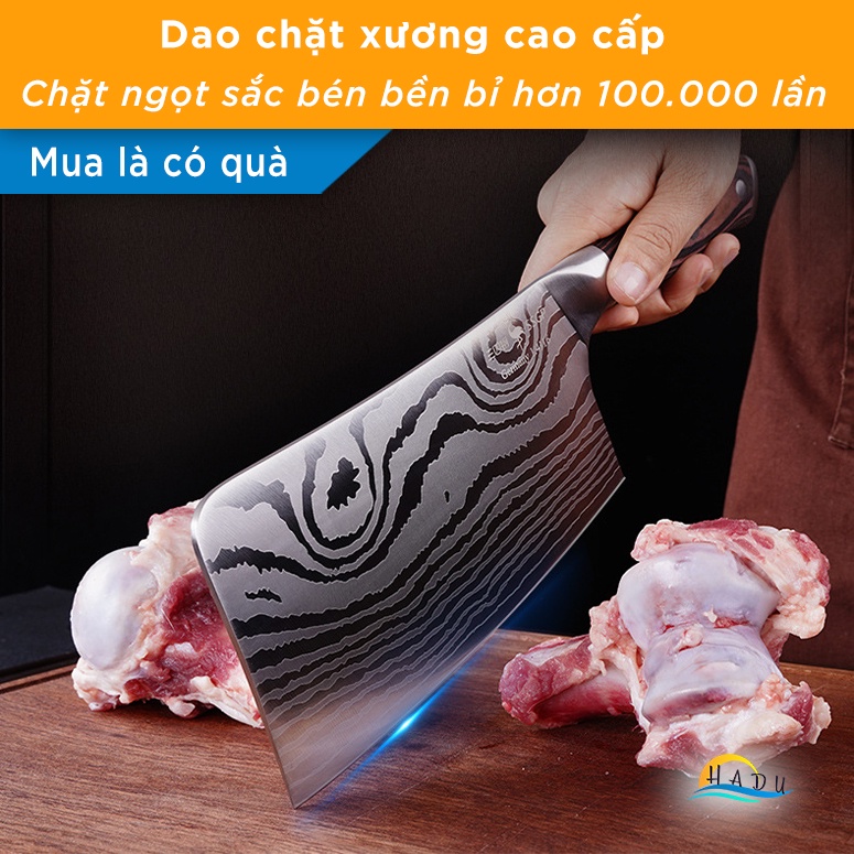 Dao Chặt Xương Cao Cấp Inox 304 – Sắc Bén, Bền Bỉ, Thiết Kế Sang Trọng Cho Nhà Bếp SSGP