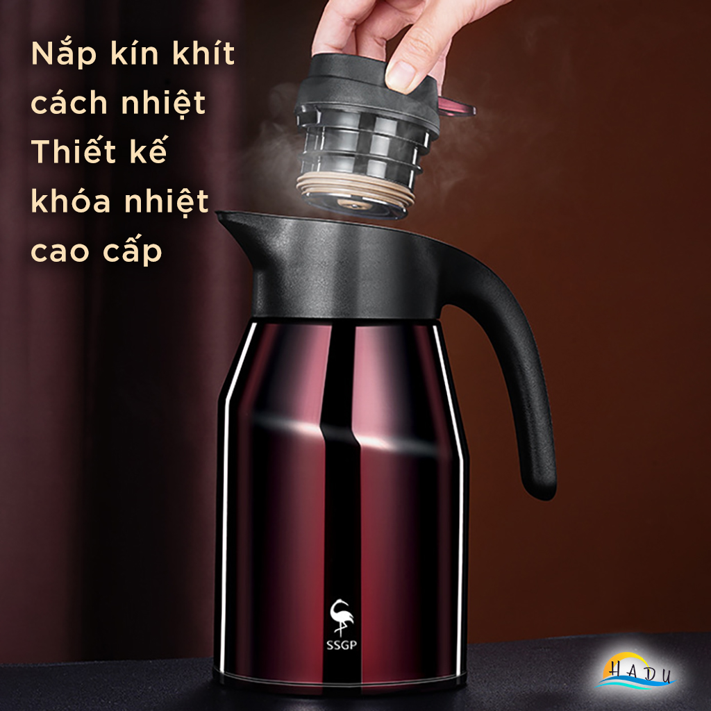 Bình Đựng Nước Giữ Nhiệt 2 Lít Cao Cấp Inox 316 Đạt Chất Lượng Đức SSGP