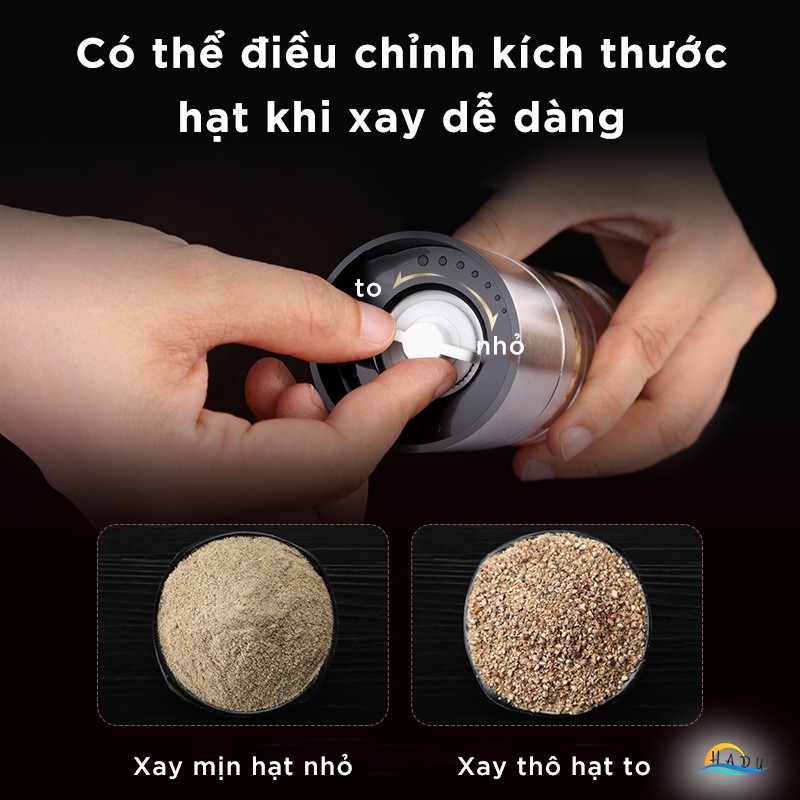 Dụng Cụ Lọ Cối Xay Tiêu Cầm Tay Inox Thủy Tinh Cao Cấp Đạt Chất Lượng Đức SSGP