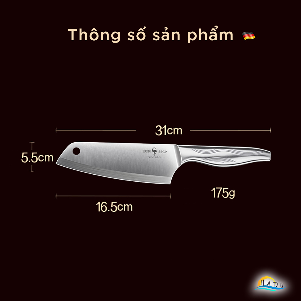 Dao Làm Bếp Cao Cấp Đa Năng Kiểu Nhật Bản Đạt Chất Lượng Đức SSGP