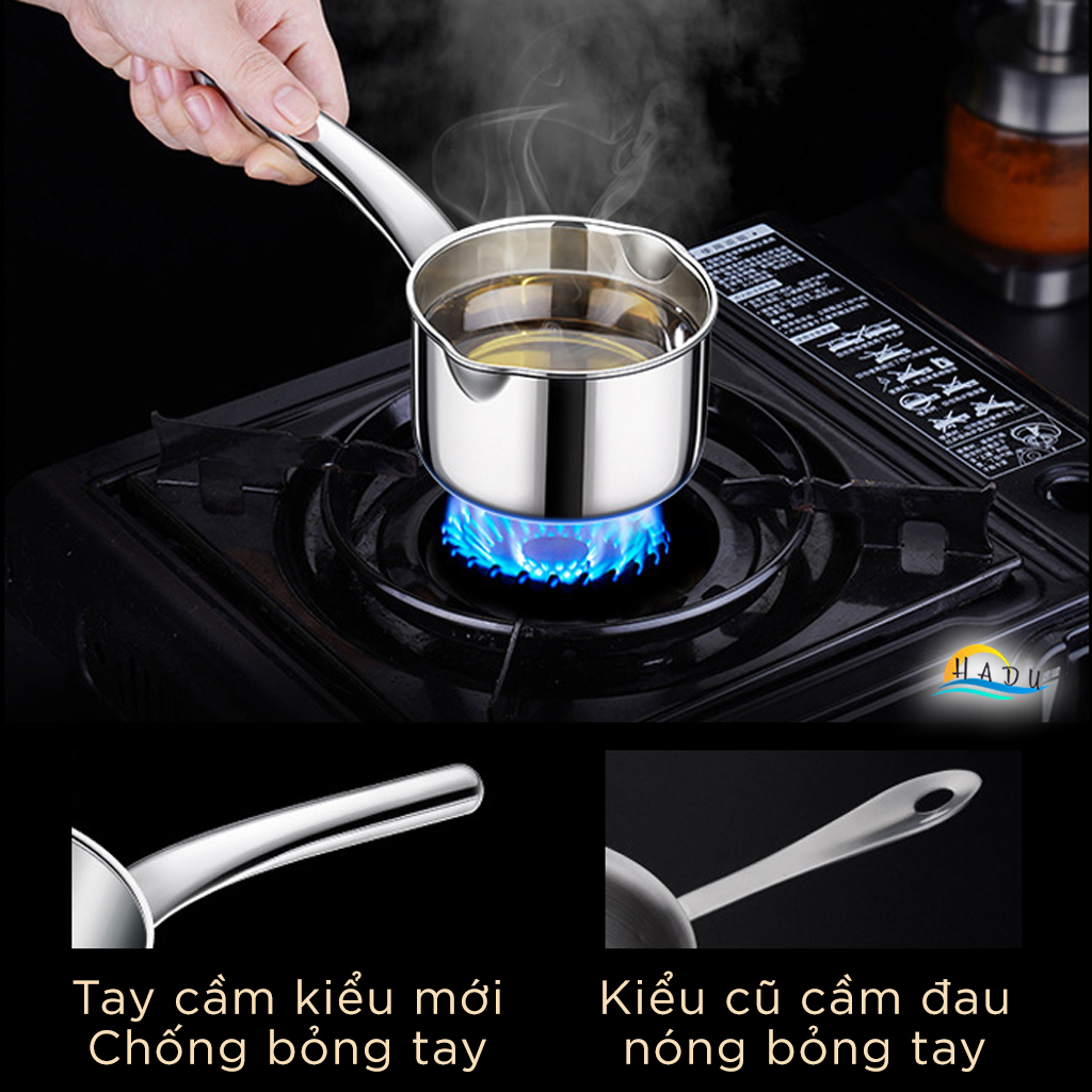 Nồi Inox 304 Cao Cấp, Vòi Rót Dầu Trơn Tru, Cấu Tạo 3 Lớp Truyền Nhiệt Đều, Dùng Được Cho Bếp Từ SSGP