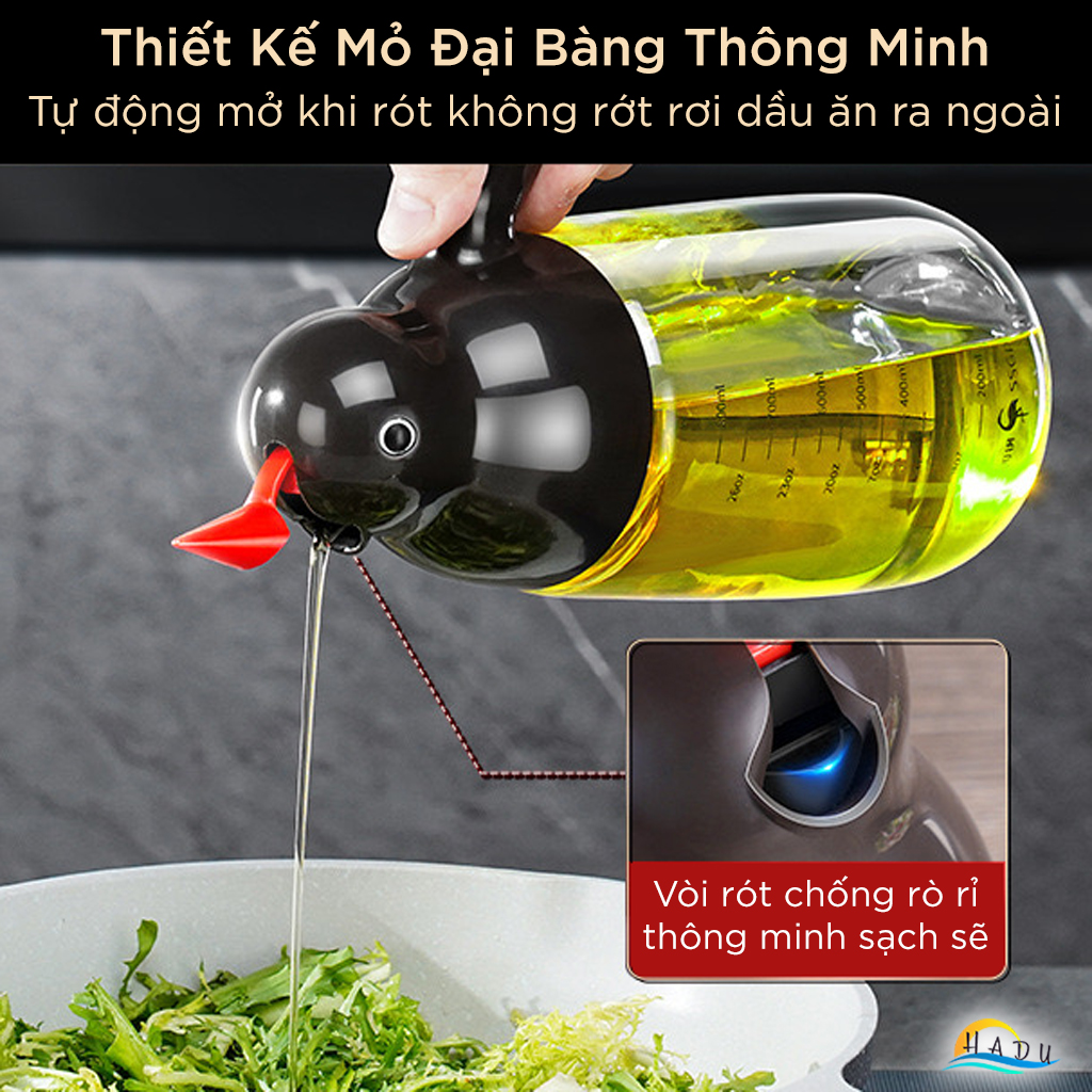 Bình Đựng Dầu Ăn Nước Mắm Thủy Tinh Đa Năng Có Vòi Cao Cấp 800ml Đạt Chất Lượng LFGB Đức SSGP