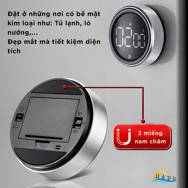 Đồng Hồ Đếm Ngược Giờ Học Tập Thời Gian Nấu Ăn Cao Cấp Nam Châm Hút SSGP