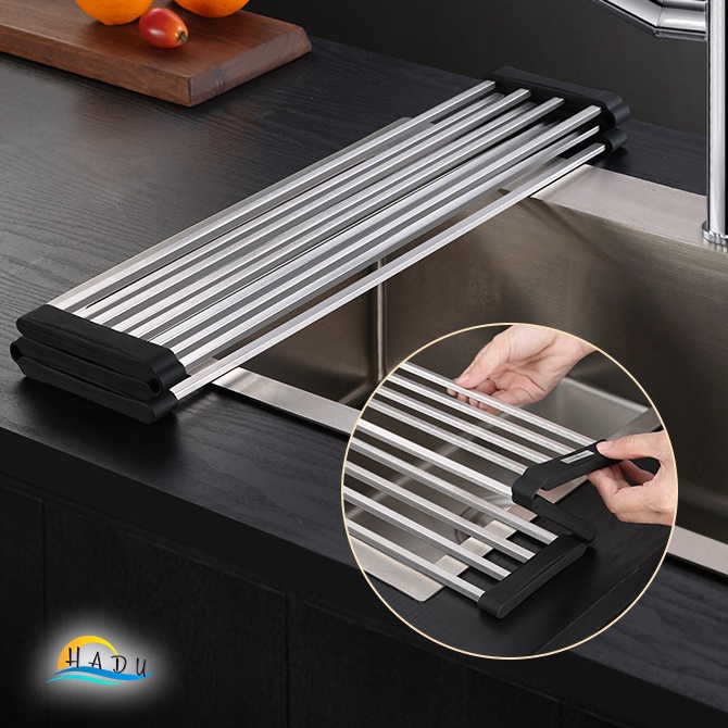 Rổ Gác Bồn Rửa Chén Inox 304 Cao Cấp – Đa Năng, Gấp Gọn, Chịu Lực Tốt, Tiết Kiệm Không Gian SSGP