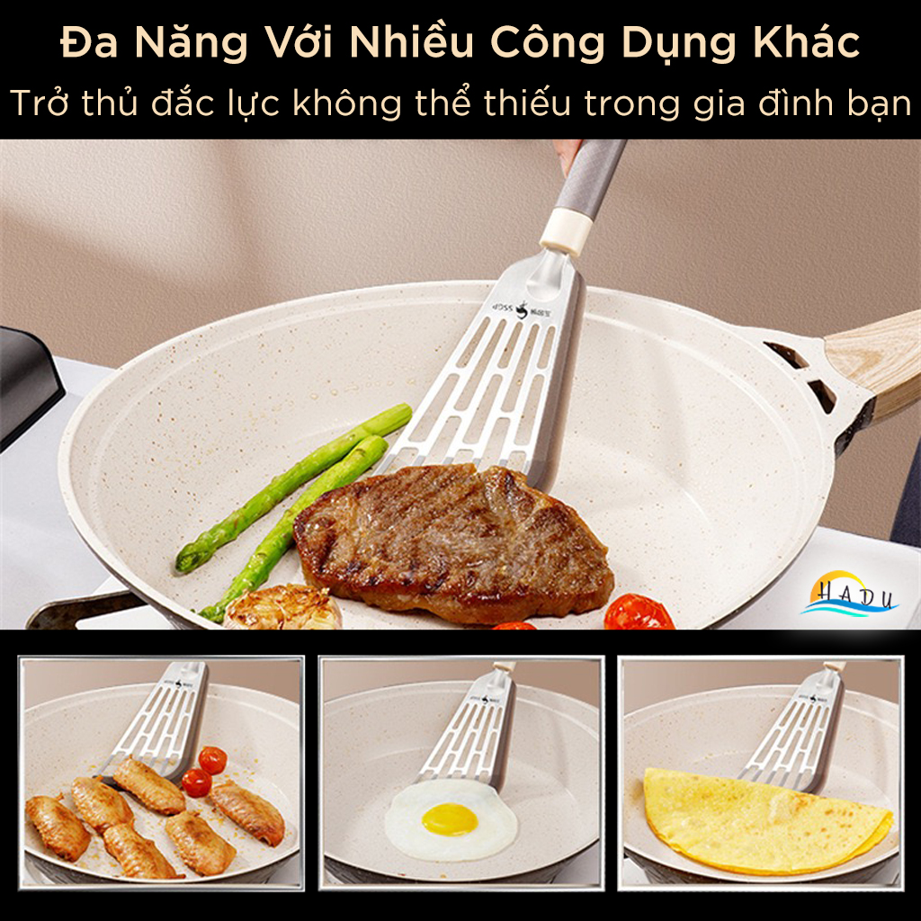 Xẻng Lật Lọc Dầu Silicone SSGP, Chịu Nhiệt, Không Trầy Xước Nồi, Đạt Chất Lượng LFGB Đức