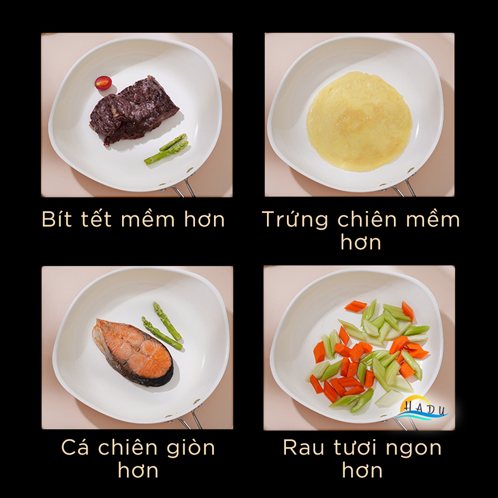 Chảo Ceramic Chống Dính Bếp Từ SSGP 26cm, Chống Dính 2 Mặt, Đáy 3 Lớp, Đạt Chất Lượng LFGB Đức