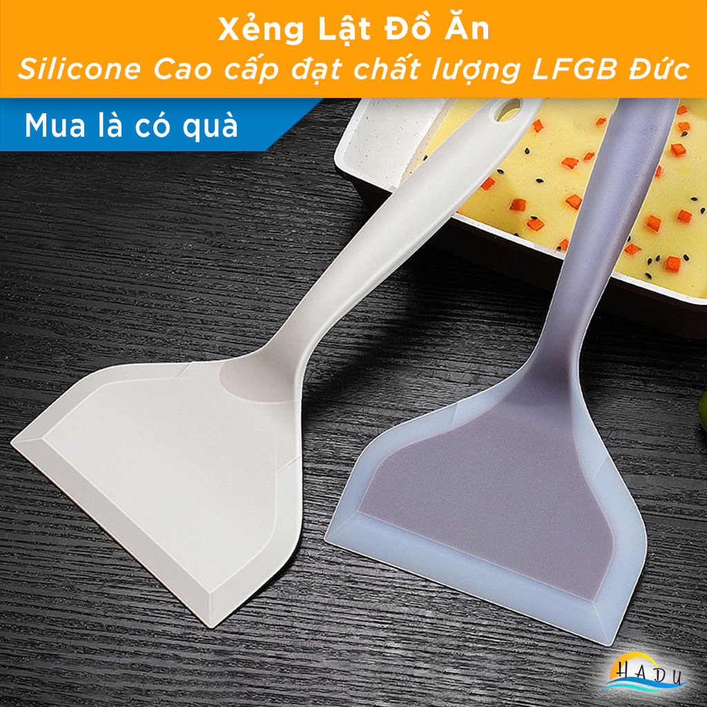 Xẻng Lật Silicone SSGP Chịu Nhiệt, Không Trầy Xước Nồi, Đạt Chất Lượng LFGB Đức