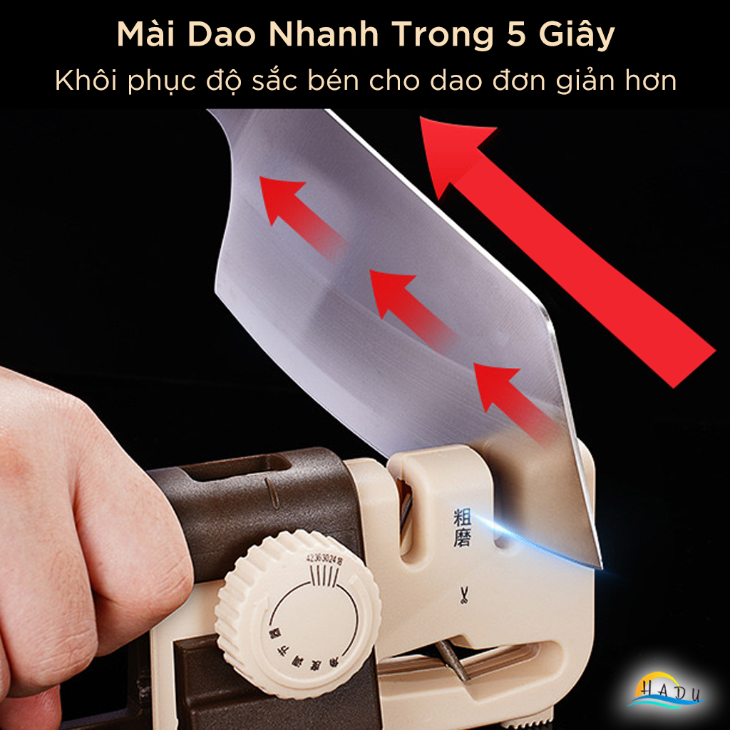Dụng Cụ Mài Dao Cầm Tay SSGP, Gấp Gọn, Điều Chỉnh Góc Mài, An Toàn, Đạt Chất Lượng LFGB Đức