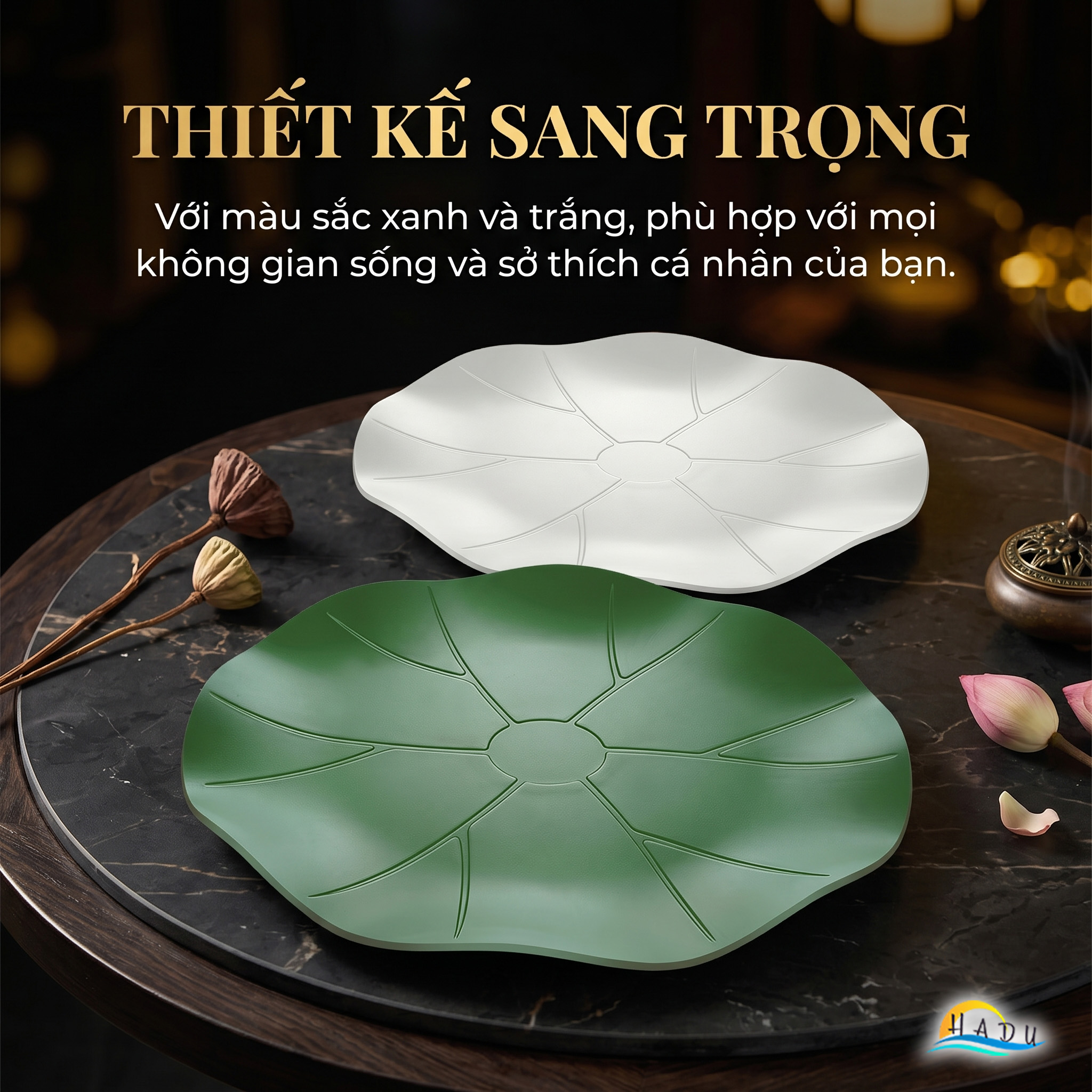 Đĩa Đựng Hoa Quả SSGP Khung Hợp Kim Nhôm Lòng Gốm, 30cm, Sang Trọng, Đạt Chất Lượng LFGB Đức