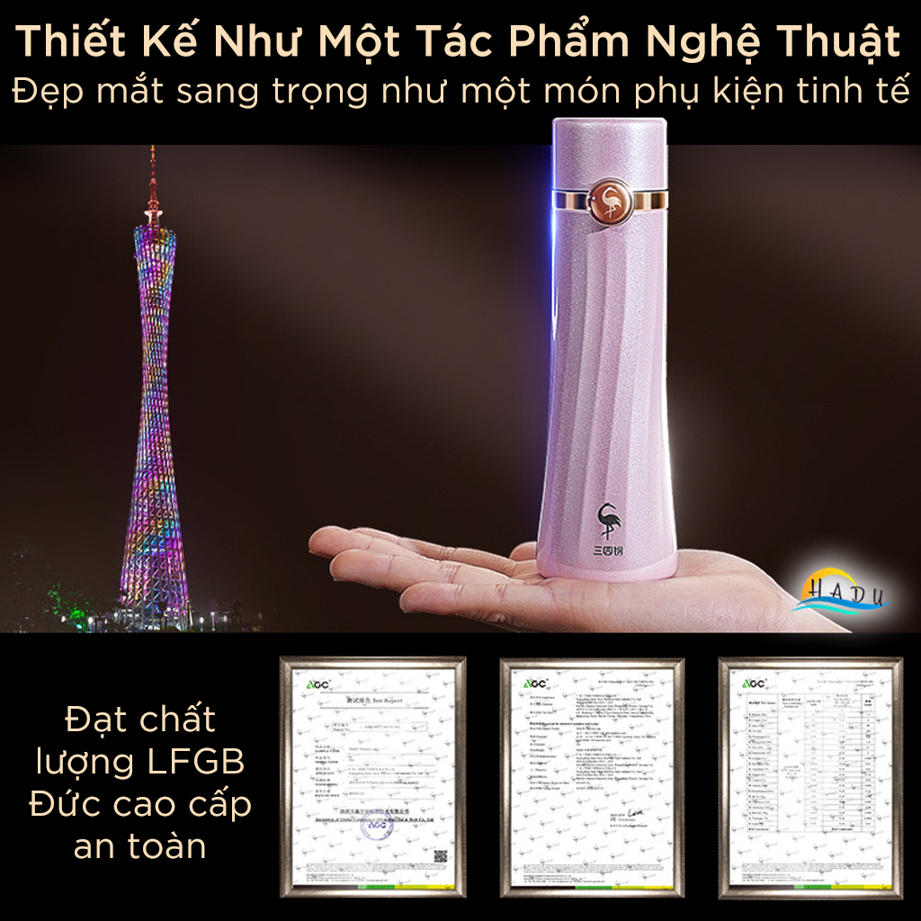 Bình Giữ Nhiệt Mini SSGP Inox 316 120ml, Giữ Nhiệt 6 Giờ, Màu Trắng, Hồng Đạt Chất Lượng LFGB Đức