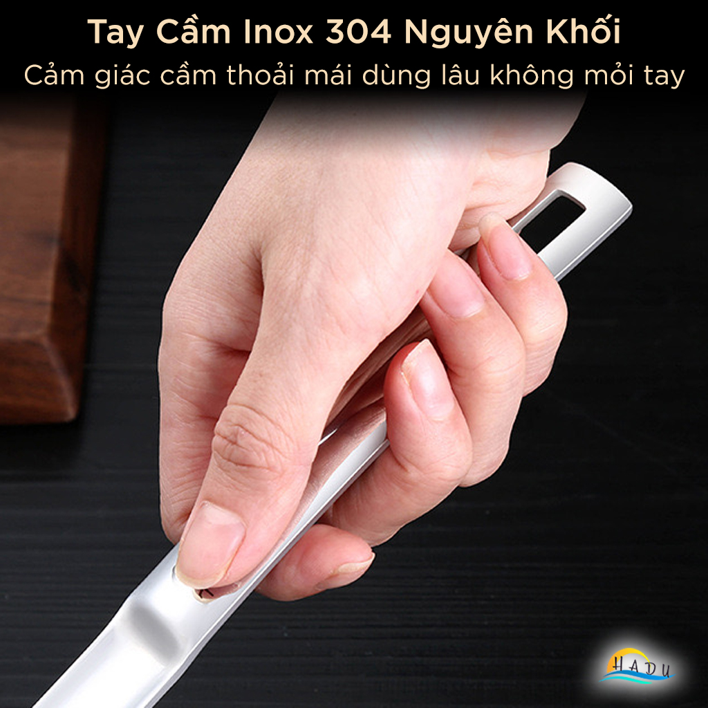 Vợt Hớt Bọt và Lọc Dầu SSGP, Inox 304, Dài 27cm, 33cm, Đạt Chất Lượng LFGB Đức