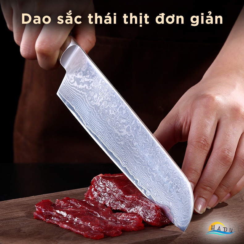 Dao Thái Thịt Nhà Bếp Siêu Sắc Cao Cấp Kiểu Nhật Bản Damacus Đạt Chất Lượng Của Đức SSGP