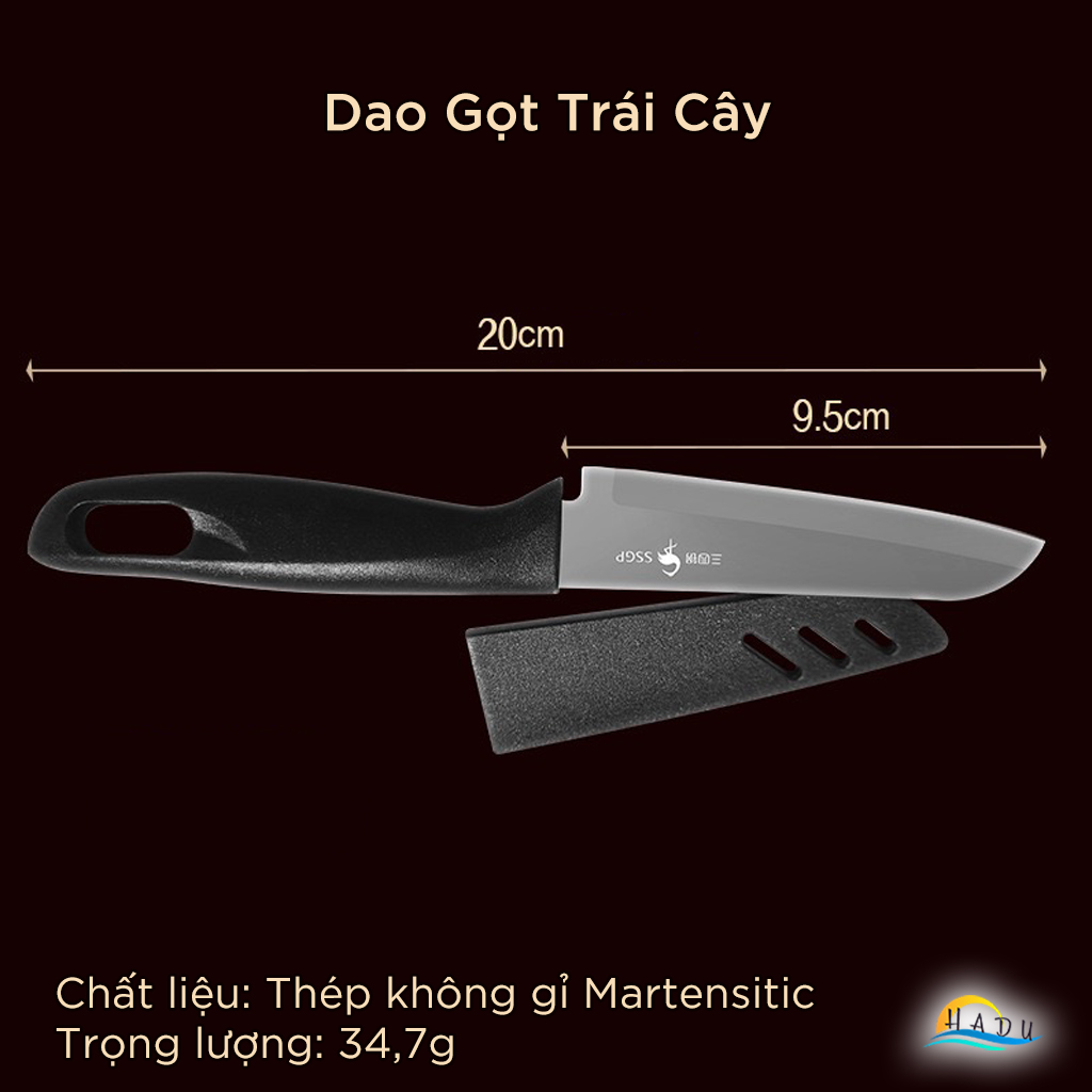Dao Gọt Hoa Quả Đa Năng Cao Cấp SSGP, Dao Gọt Trái Cây Có Vỏ Bao An Toàn Đạt Chất Lượng LFGB Đức