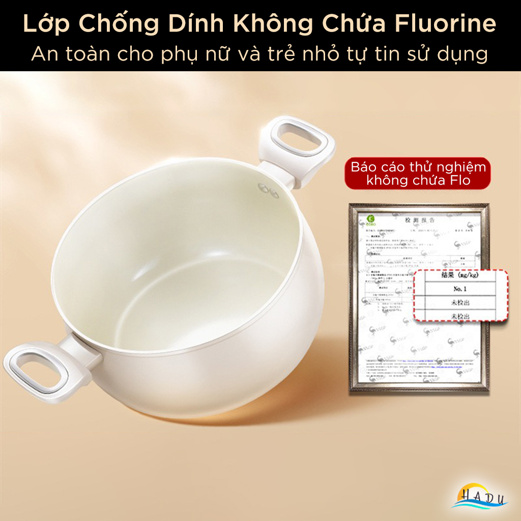 Nồi Chống Dính Bếp Từ SSGP Titan Gốm, 20cm 24cm 26cm, Không Teflon, Đạt Chất Lượng LFGB Đức