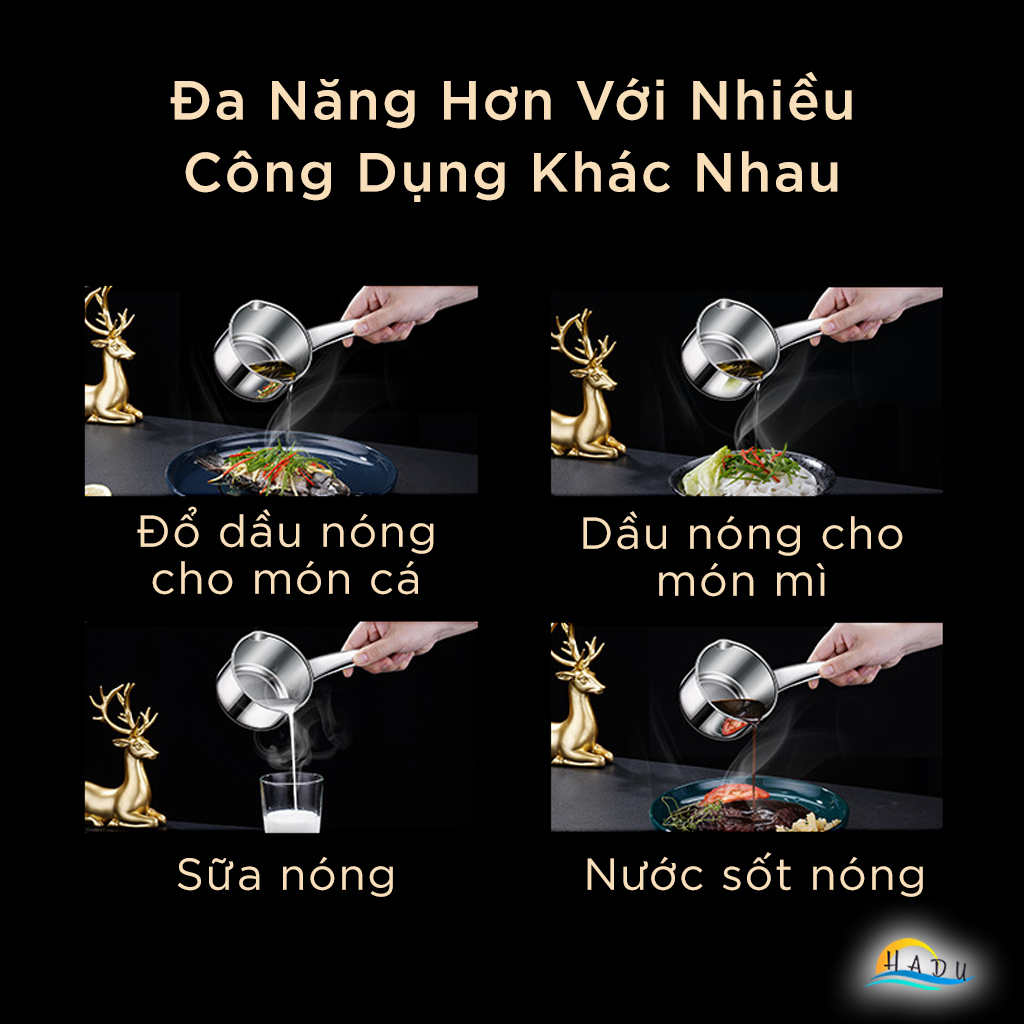 Nồi Inox 304 Cao Cấp, Vòi Rót Dầu Trơn Tru, Cấu Tạo 3 Lớp Truyền Nhiệt Đều, Dùng Được Cho Bếp Từ SSGP