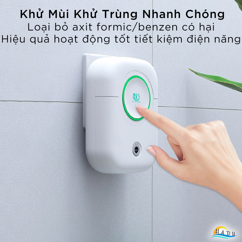 Máy Khử Mùi Nhà Vệ Sinh HADU, Công Nghệ Ozone và Ion Âm, Lọc Khí, Cho Phòng 15m²