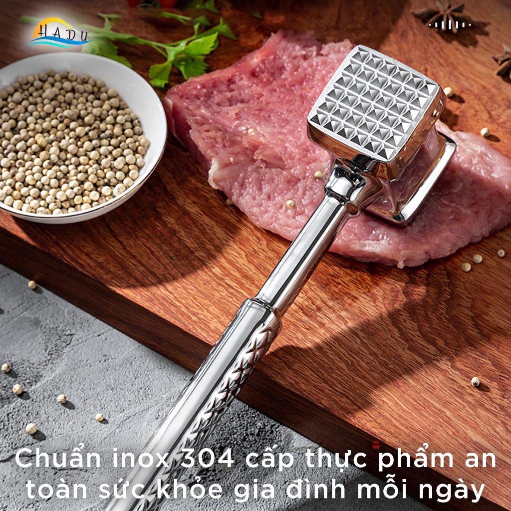 Búa Đập Dần Thịt Bò Inox 304 Cao Cấp Đa Năng Đạt Chất Lượng Đức CCKO