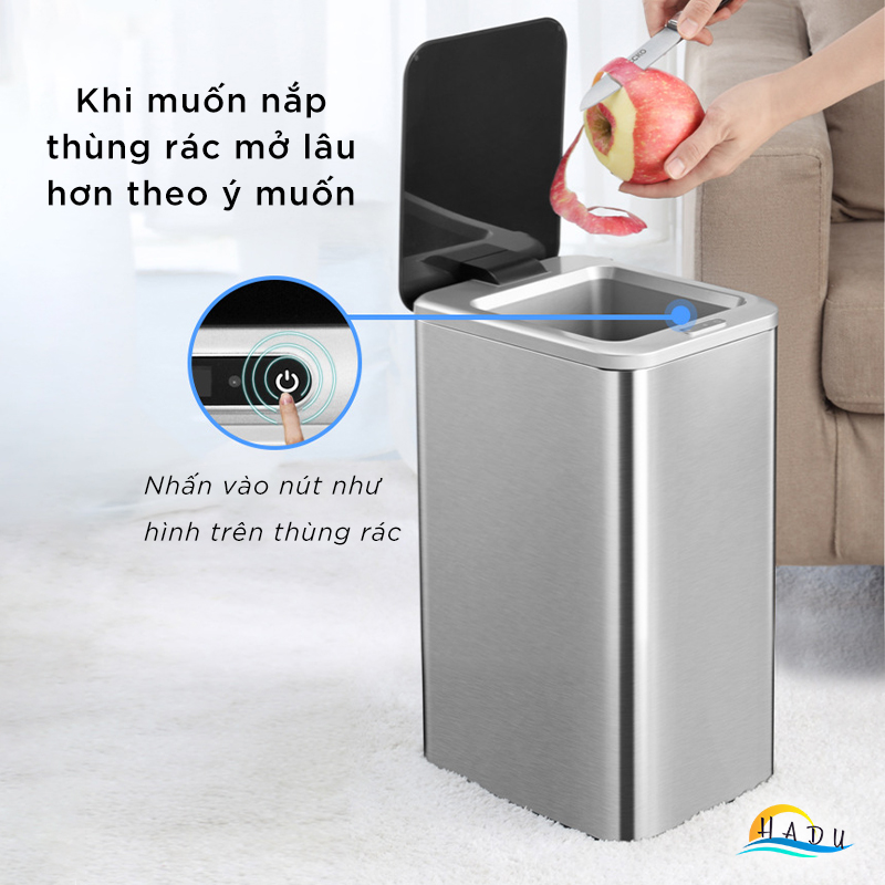Thùng Rác Cảm Ứng Tự Động CCKO 9L, Thân Inox Chống Vân Tay, Cắm Điện, Nhiều Màu