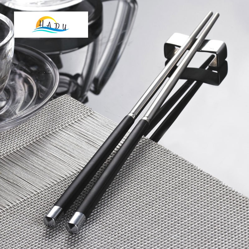 Bộ 10 Đôi Đũa Inox 304 Phối Sợi Thủy Tinh HADU, Kháng Khuẩn, Chống Trượt, Kèm Hộp Sang Trọng