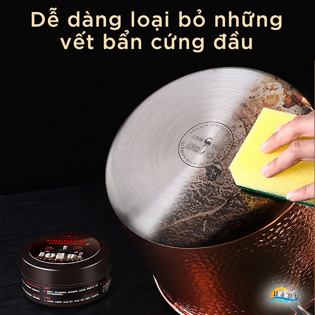 Kem Tẩy Rửa Đa Năng SSGP 200g, Chuyên Tẩy Vết Cháy Xoong Nồi, Đánh Bóng Inox, Đạt Chất Lượng LFGB Đức