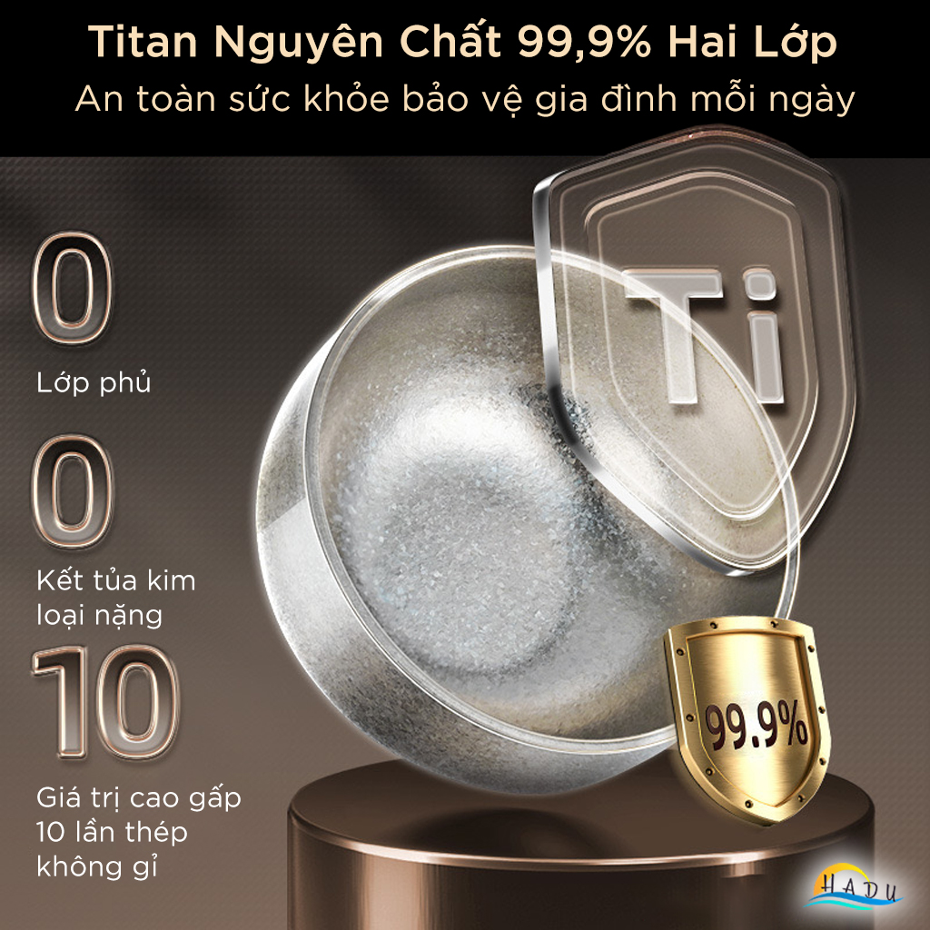 Bát Titan Cách Nhiệt 2 Lớp SSGP, Nguyên Chất, Siêu Nhẹ 100g, 11.5cm, Đạt Chất Lượng LFGB Đức