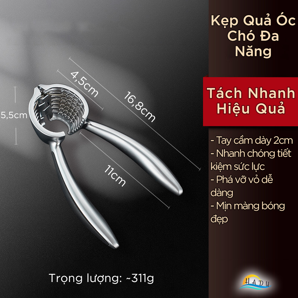 Kẹp Tách Vỏ Hạt Óc Chó SSGP, Hợp Kim Kẽm, Đa Năng, Tay Cầm Trợ Lực, Đạt Chất Lượng LFGB Đức
