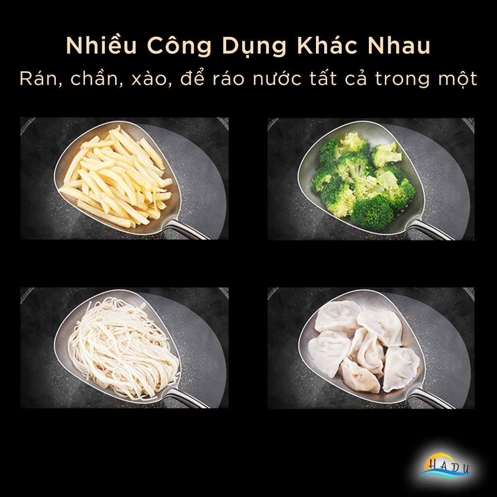 Muôi Thùng Inox 304 Cao Cấp – Dung Tích Lớn, Tay Cầm Chống Nóng, Đánh Bóng Nhám, Đạt Tiêu Chuẩn LFGB Đức SSGP