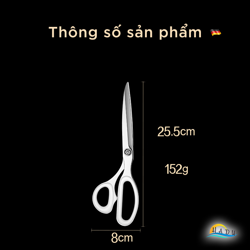 Kéo Cắt Vải Chuyên Nghiệp Cầm Tay Cao Cấp Đạt Chất Lượng Đức Dài 10ich SSGP