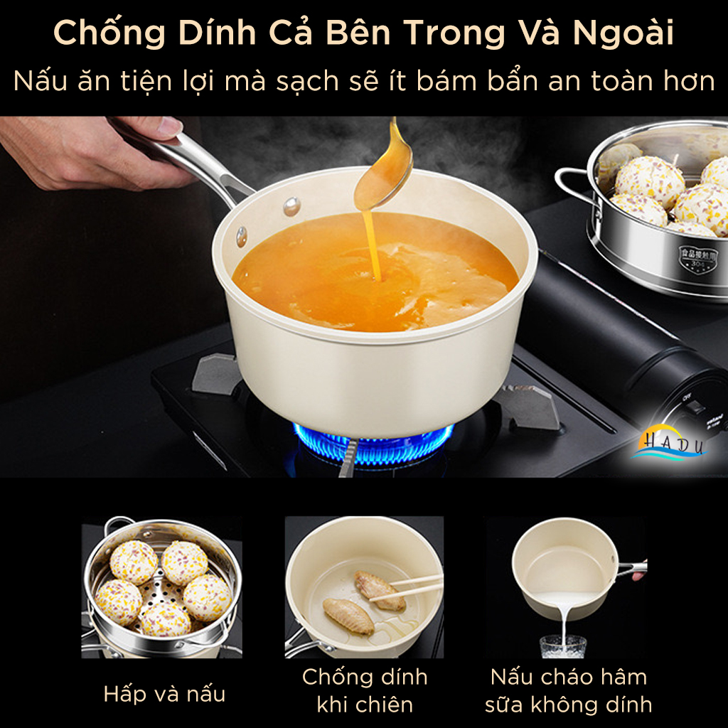 Nồi Chống Dính Bếp Từ SSGP 18cm 20cm, Gốm Titan, Phủ Ceramic Greblon, Đạt Chất Lượng LFGB Đức