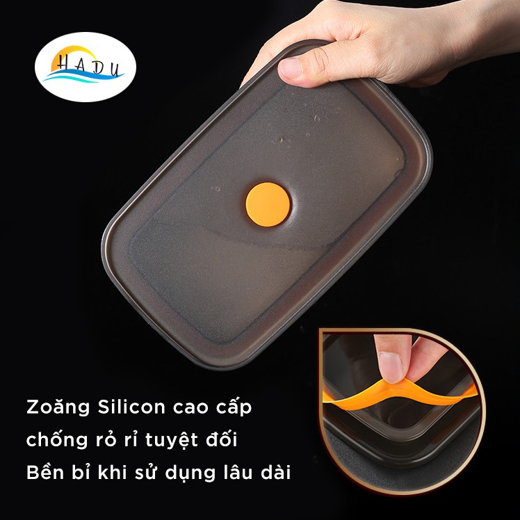 Hộp Bảo Quản Tủ Lạnh Inox 304 SSGP, Nắp Silicone Kín Khí, Chống Rò Rỉ, Đạt Chất Lượng LFGB Đức