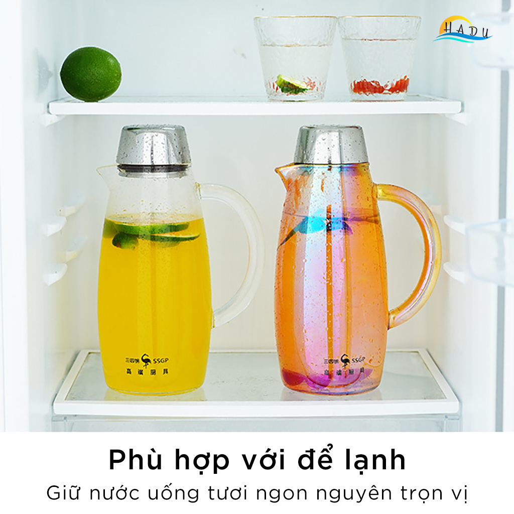 Bình Thủy Tinh Chịu Nhiệt SSGP 2L, Đun Được Trên Bếp Ga & Bếp Điện, Borosilicate, Nắp Inox 304, Đạt Chất Lượng LFGB Đức