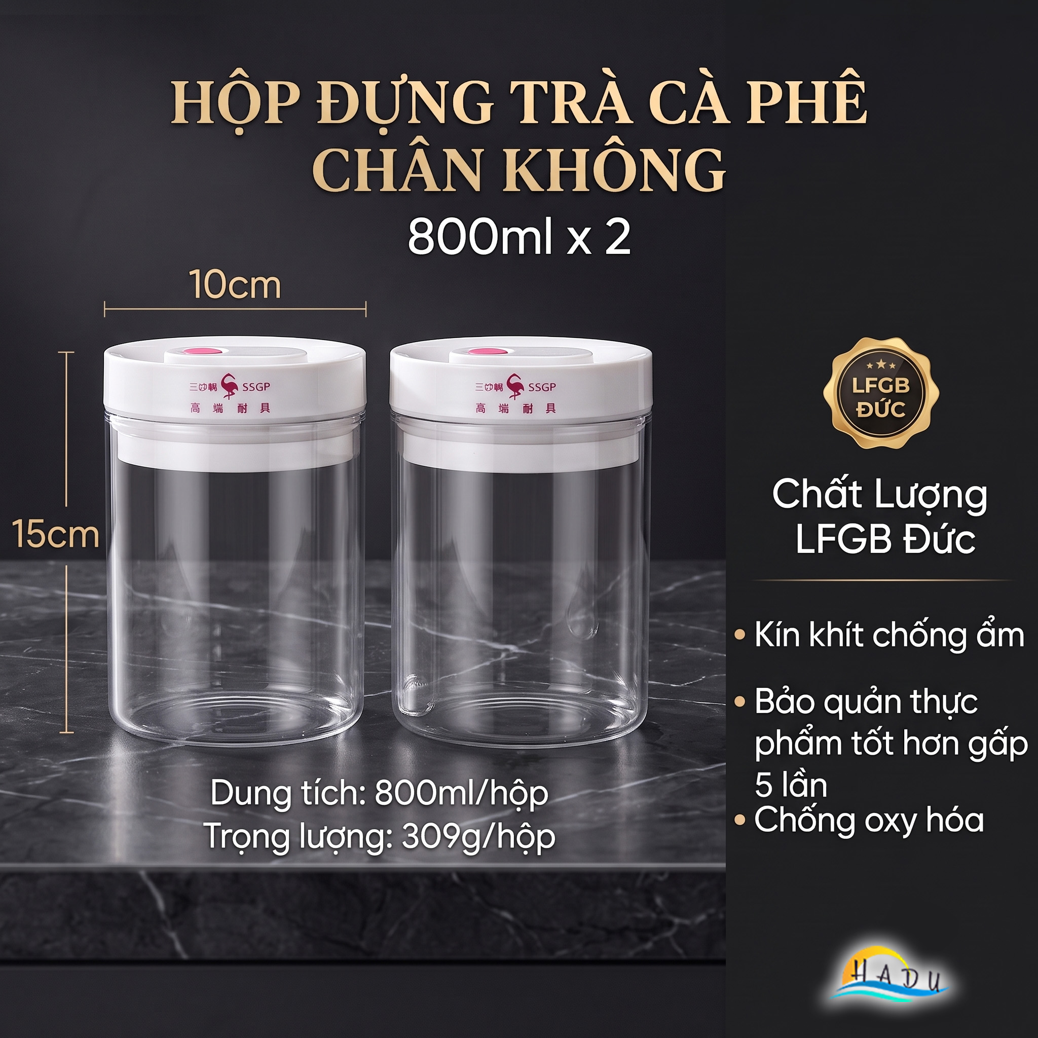 Hộp Thủy Tinh Hút Chân Không SSGP, Thủy Tinh Borosilicate, Chống Ẩm, Đạt Chất Lượng LFGB Đức
