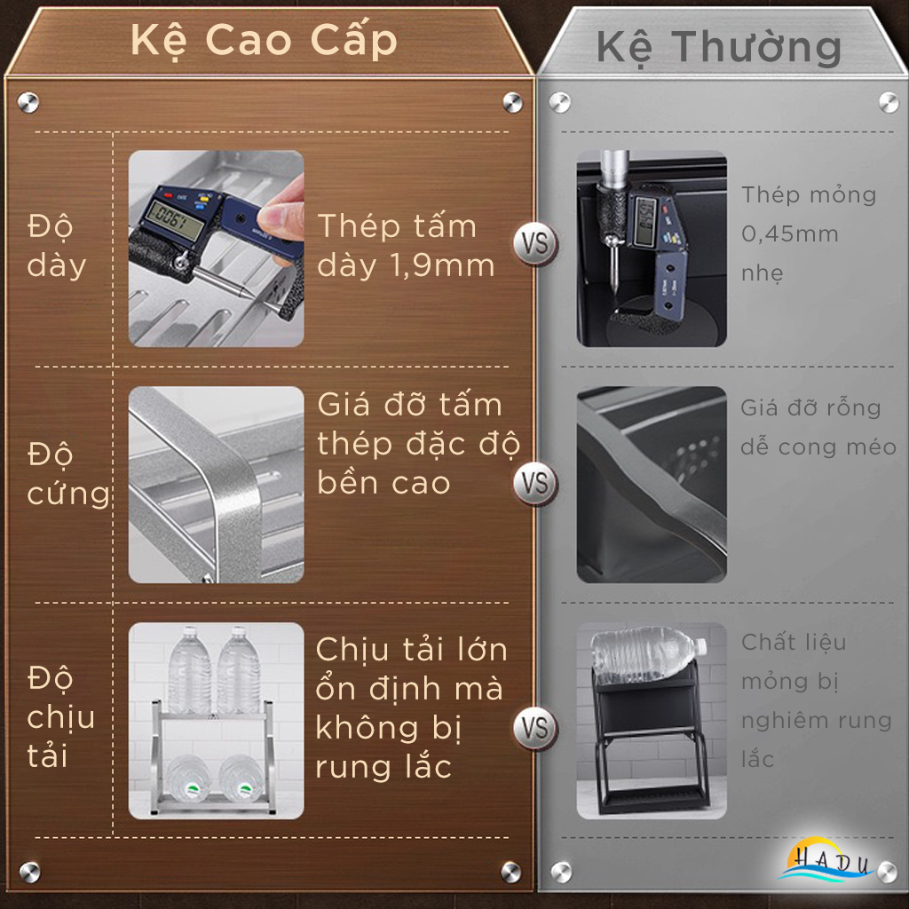Kệ Đựng Gia Vị Nhà Bếp 2 Tầng Cao Cấp Đạt Chất Lượng Đức SSGP