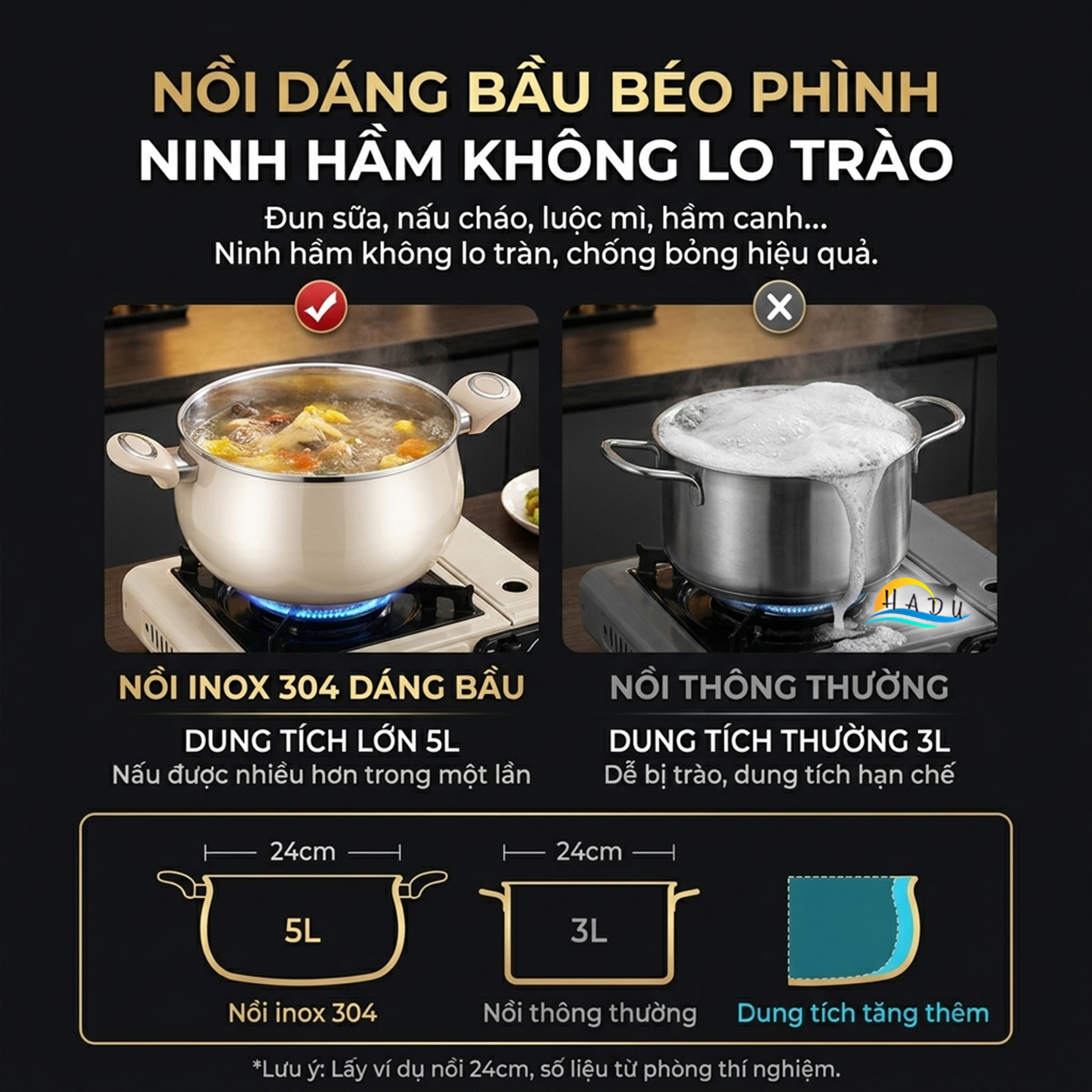 Nồi Chống Dính Bếp Từ SSGP Titan Gốm, 20cm 24cm 26cm, Không Teflon, Đạt Chất Lượng LFGB Đức