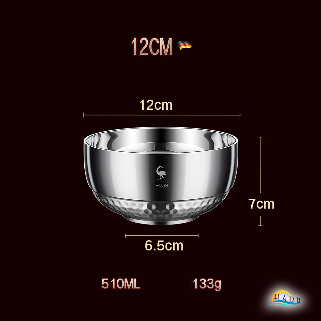 Bát Tô Inox 304 Cao Cấp – Chống Va Đập, Cách Nhiệt, Sáng Bóng Sang Trọng, Đạt Tiêu Chuẩn LFGB Đức SSGP