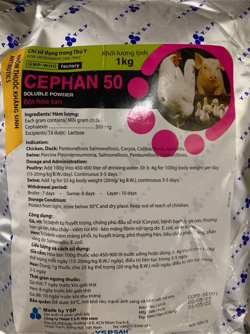 YSP CEPHAN-50 1KG | ThuySanDongCuc.Com