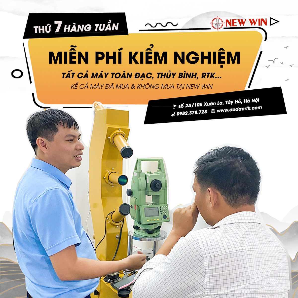 Miễn Phí Kiểm Nghiệm Tất Cả Máy Trắc Địa