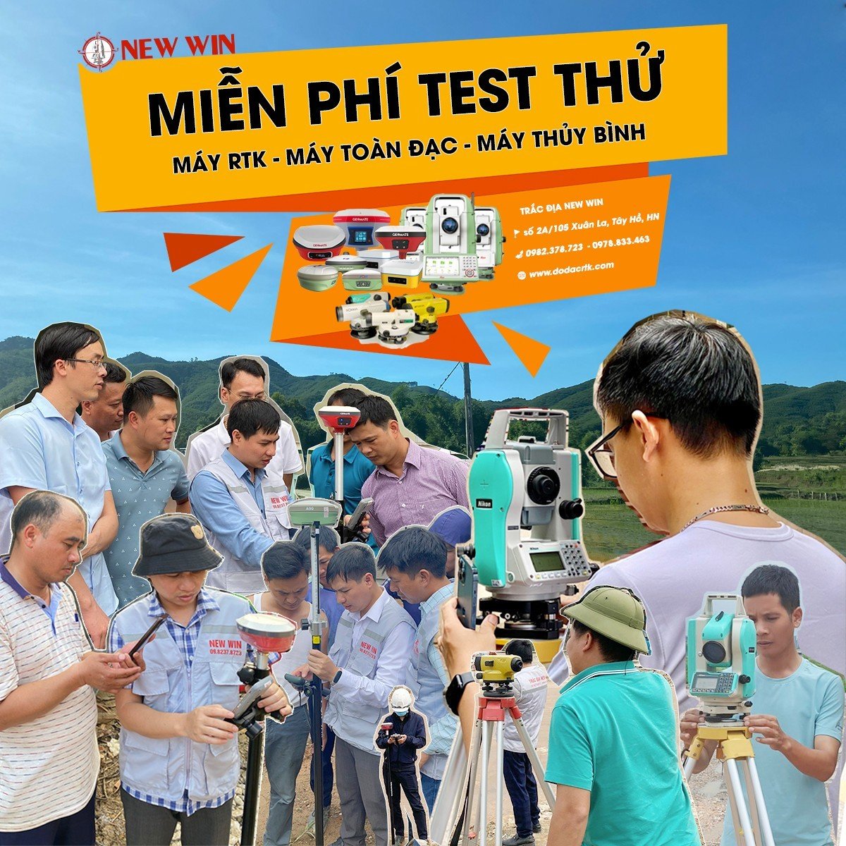 Miễn Phí Test Thử Máy Trắc Địa Cũ Mới